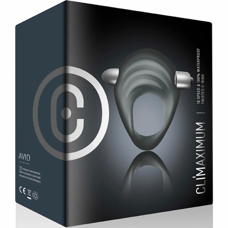 Climaximum Avio Vibrating Intimate Ring with 10 Modes, Waterproof, Black