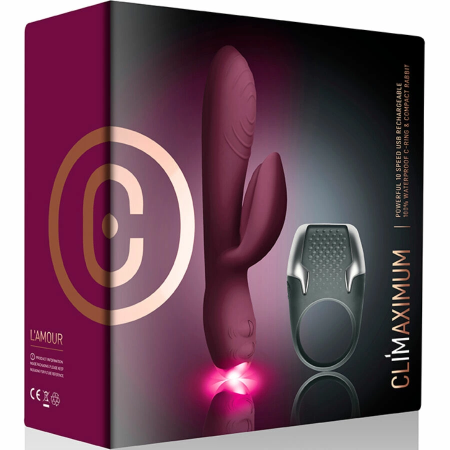 CLIMAXIMUM L'Amour Kit Rabbit Vibrator & LED Ring, Waterproof, USB