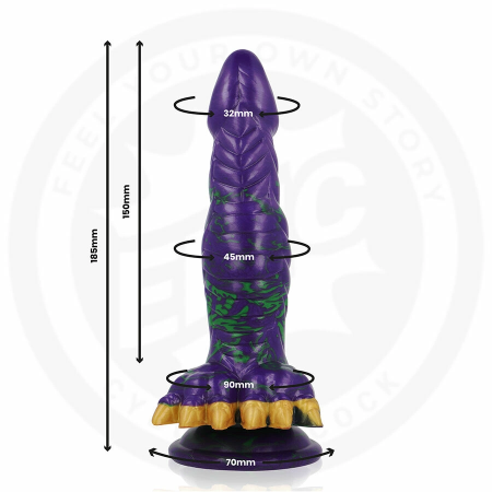 EPIC Crocotta Mystic Aurora Silicone Intimate Model 18.5cm Colorful Base