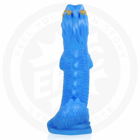 EPIC Naga Celestial Dragon Intimate Machine Silicone Large Blue-Gold 230mm