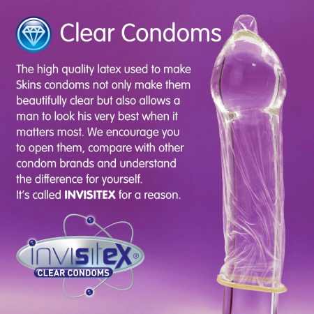 Skins Extra Large Premium Condoms 4-Pack - Ultra-Thin, 57mm, Vanilla Scent