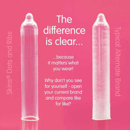 Skins Dots & Ribs Premium 16-Pack Latex Condoms, Vanilla Scent, Textured