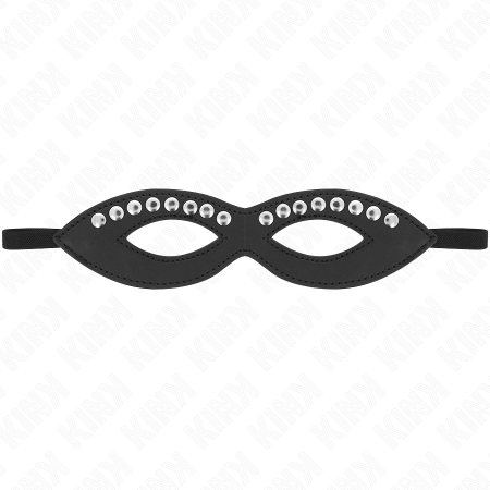 KINK Eye Mask with Mini Rivets Model 1 Black 20.5x5.5cm Adjustable Strap