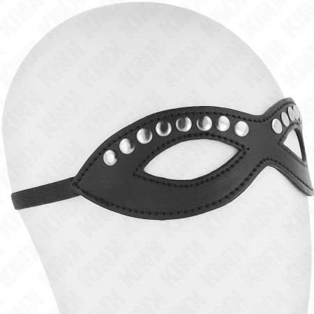 KINK Eye Mask with Mini Rivets Model 1 Black 20.5x5.5cm Adjustable Strap