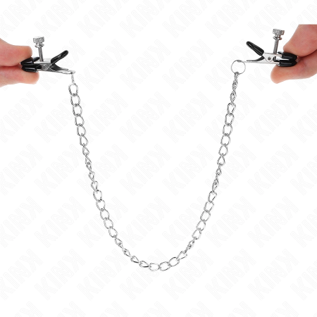 KINK Flat Chain Nipple Clamps Silver Adjustable 34 cm Metal Design