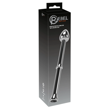 Rebel Metal Milking Stick - Rechargeable Prostate System, Silver, 26.5cm