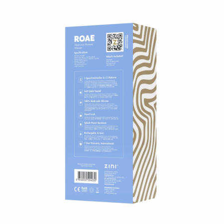 ZINI ROAE Pink Multi-Zone Precision Vibrator, 5 Speeds, 15 Modes