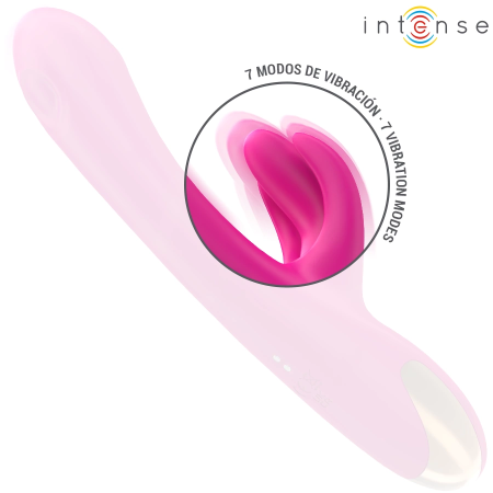INTENSE Britney 3-Motor Dual-Action Vibrator 23cm Pink Medical Silicone