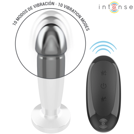 INTENSE S Metal Intimate Plug 10 Vibration Modes Remote Control 10cm