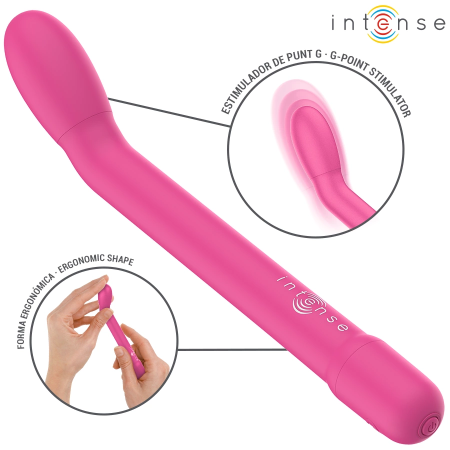 Intense Fun G-Spot Vibrating Device Pink 10 Modes USB Rechargeable 19cm