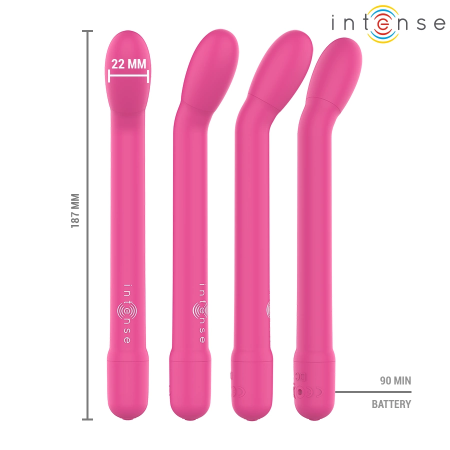 Intense Fun G-Spot Vibrating Device Pink 10 Modes USB Rechargeable 19cm
