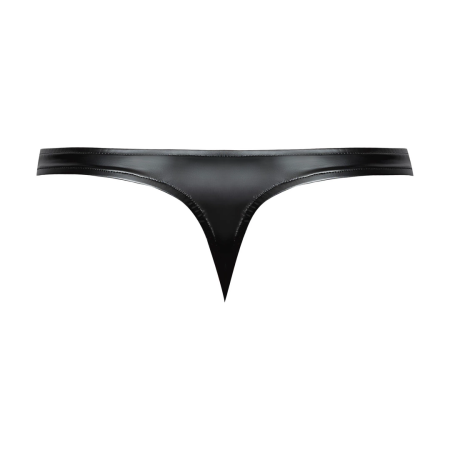 Male Power Liquid Onyx 2.0 Wetlook Thong S/M Black - Sculpted Fit