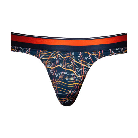 Male Power Soo Cumfy Thong L/XL Marble Blue Comfort Modal Fabric