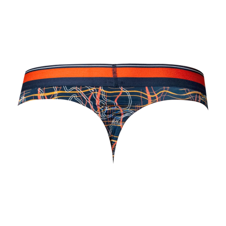 Male Power Soo Cumfy Thong L/XL Marble Blue Comfort Modal Fabric