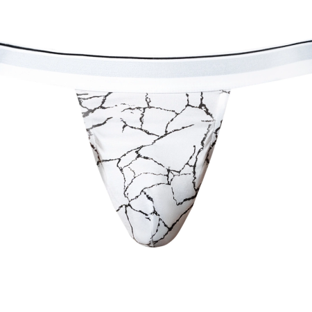 Male Power Soo Cumfy Jock L/XL Marble White - Soft Modal Support