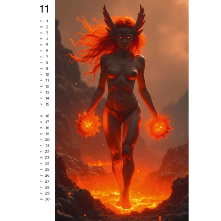 ORION Pin-up Creatures 2026 Fantasy Art Calendar Set A3, 12str