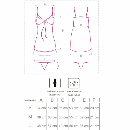 Livco Corsetti Hyeona Babydoll Set Rose S - Elegant Tulle & Lace Lingerie