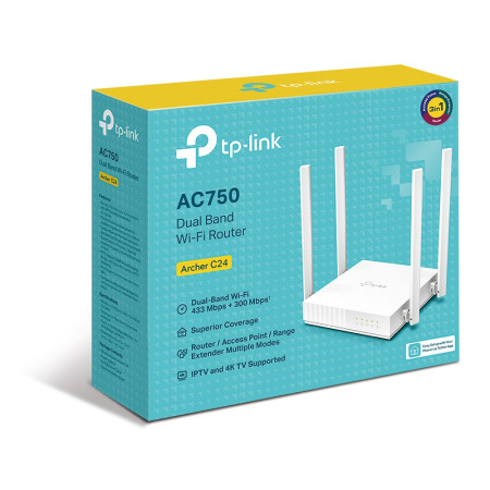 TP-Link Archer C24 belaidis maršrutizatorius 750 Mbps