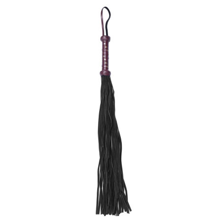 Bad Kitty Elegant Red & Black Velour Leather Flogger 65cm