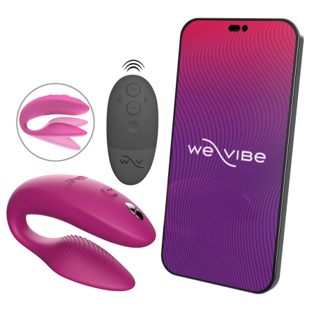 We-Vibe Sync 2 Pink - Flexible Silicone Couples Device, App Control