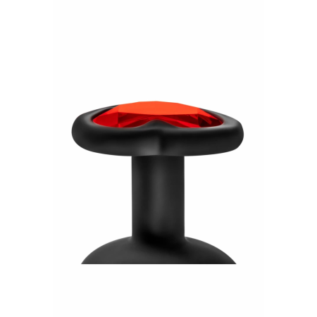 Blush Luxe Bling Plugs Training Kit Black with Red Gem Set S/M/L