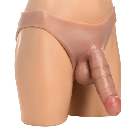 XR Brands Stealth Silicone Harness System 20 cm Hollow, Black, Adjustable