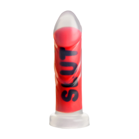 XR Brands SLUT Silicone Intimate Model Red 7.3" with Suction Base