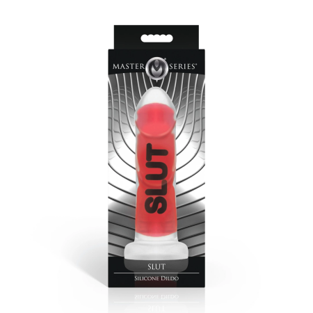 XR Brands SLUT Silicone Intimate Model Red 7.3" with Suction Base