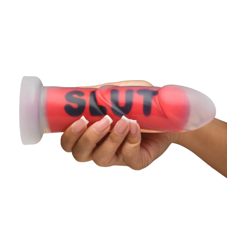XR Brands SLUT Silicone Intimate Model Red 7.3" with Suction Base