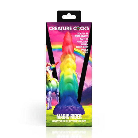 Magic Rider Silicone Fantasy Model Rainbow Unicorn Horn 17cm by XR Brands
