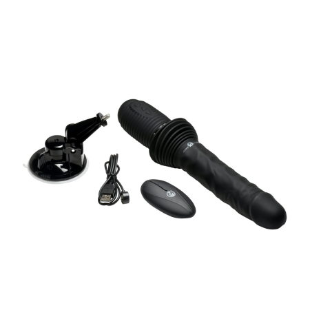 XR Brands Ultimate Power Pounder Black Thrusting & Vibrating Silicone Model