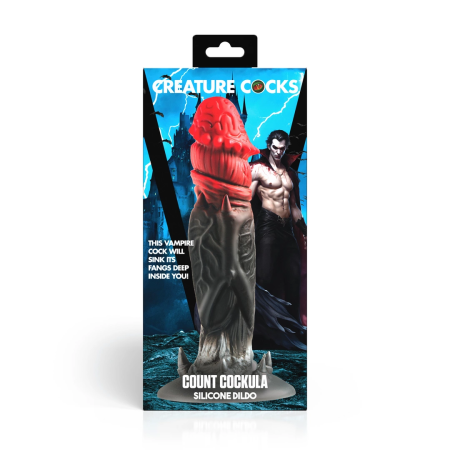 XR Brands Count Cockula Silicone Model Red/Black 9in Suction Base