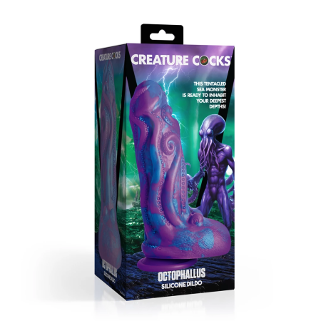 XR Brands Octophallus Silicone Fantasy Model Purple/Blue 22cm
