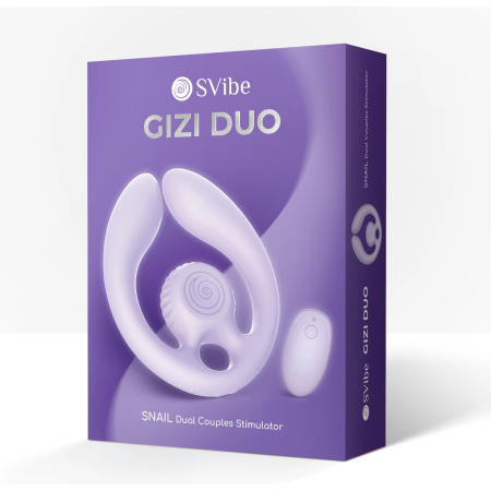 Svibe GIZI Duo Intimate Double Stimulator for Couples, Purple, Remote Control