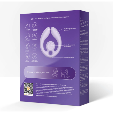 Svibe GIZI Duo Intimate Double Stimulator for Couples, Purple, Remote Control