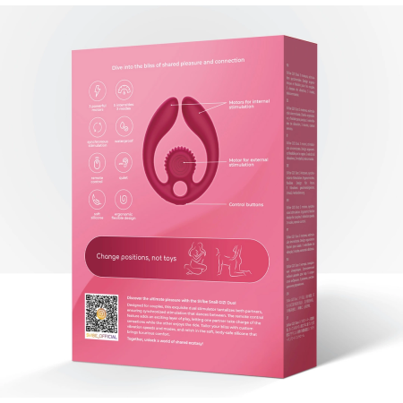 SVibe GIZI Duo Burgundy - Dual Intimate Massager for Couples, Remote Control