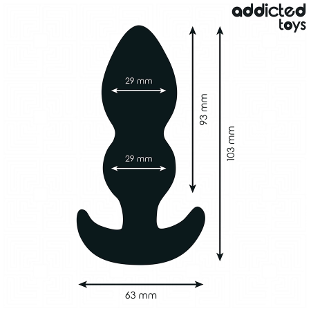 Addicted Toys Silicone Anal Plug S 10.3 cm - Ball-Shape, Medical Grade