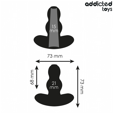 Addicted Toys Silicone Hollow Anal Plug S 7.3 cm - Compact Ergonomic Model