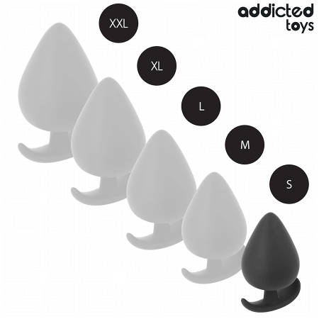 Addicted Toys Silicone Intimate Plug Size S 5.3 cm - Medical Grade, Black