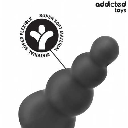 Addicted Toys Silicone Intimate Plug with Ring Model 5 - Black, 235 mm