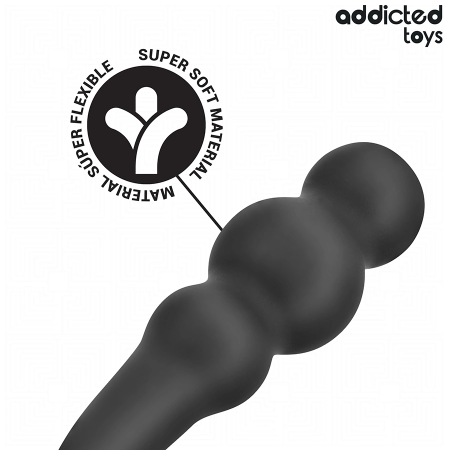 Addicted Toys Silicone Intimate Plug with Ergonomic Ring Model 1 Black 195mm