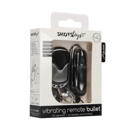 Shots Vibies Wireless Bullet Model with Remote, 10 Modes, Black