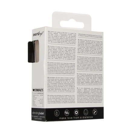 Shots Vibies Wireless Bullet Model with Remote, 10 Modes, Black