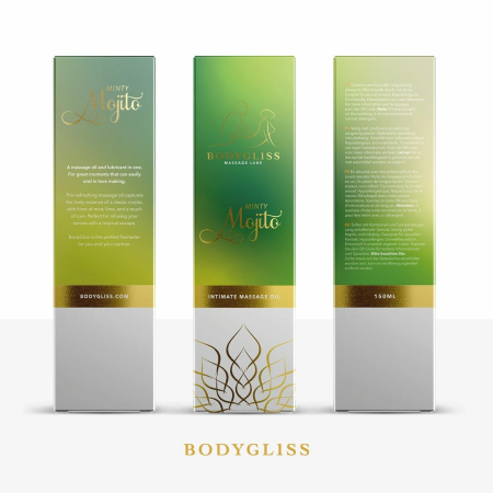 BodyGliss Minty Mojito Massage & Lubrication Oil 150ml - Refreshing Scent