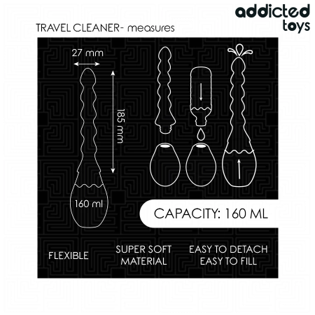 Addicted Toys Travel Cleaner Model 2 - Portable Silicone Hygiene Device 160ml