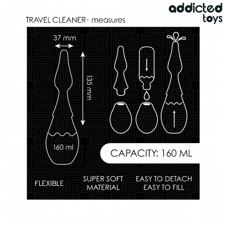 Addicted Toys Travel Cleaner Model 1 - Portable Silicone Hygiene System 160ml