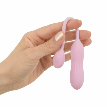 Good Vibes Only Siva Pink Mini Vibrating Device Ribbed Silicone 10 Modes
