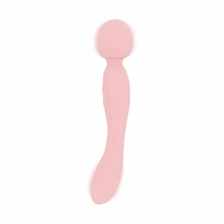 Good Vibes Only Simi Dual-Ended Wand Massager Pink Silicone IPX7