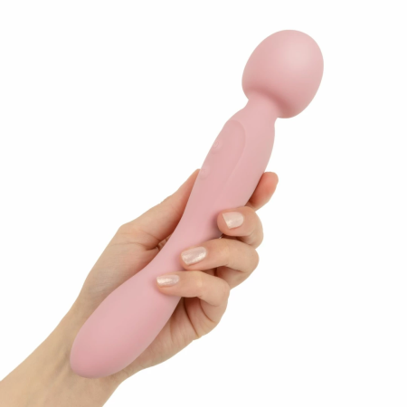 Good Vibes Only Simi Dual-Ended Wand Massager Pink Silicone IPX7