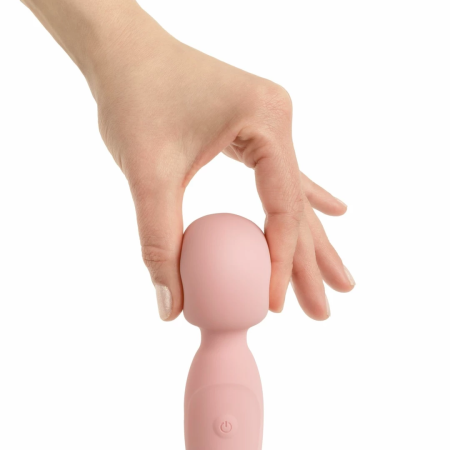 Good Vibes Only Simi Dual-Ended Wand Massager Pink Silicone IPX7